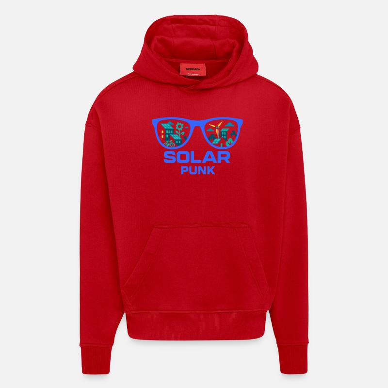 Solarpunk Vision - Hoodie- made by SPREAD  - Rot