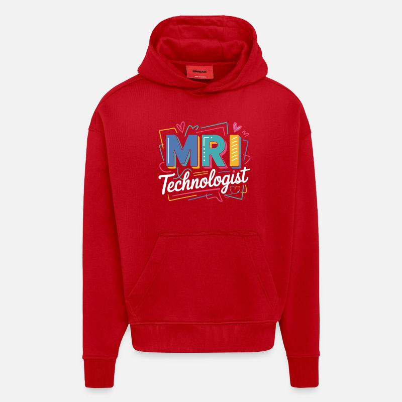 MRI Technologist Farbexplosion - Hoodie- made by SPREAD  - Rot