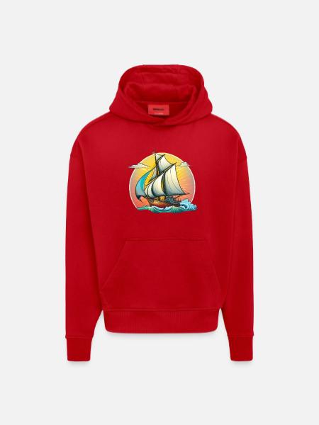 Segelboot - Hoodie- made by SPREAD - Rot
