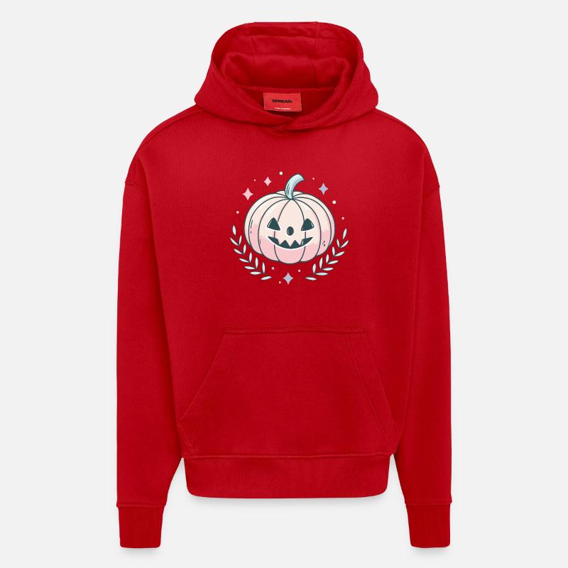 Happy pastel pumpkin - Hoodie- made by SPREAD  - red