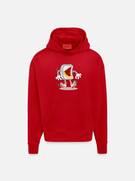Computer - PIZZA ORDER - Hoodie- made by SPREAD  - red