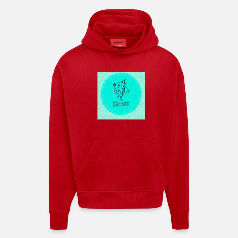 Fische - Hoodie- made by SPREAD  - Rot