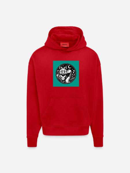 Fuchs und Gans in Freundschaft - Hoodie- made by SPREAD  - Rot