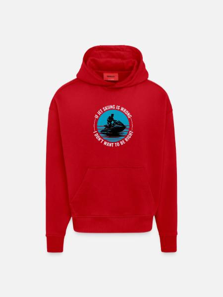 Jet Ski Rider Ocean Lake Adventure  - Hoodie- made by SPREAD  - red