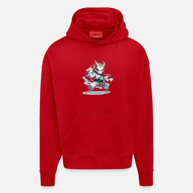 Kampfhamster im Gi - Hoodie- made by SPREAD  - Rot