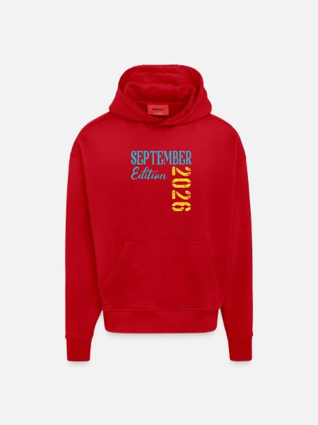 Baby birth September 2026 - Hoodie- made by SPREAD - red