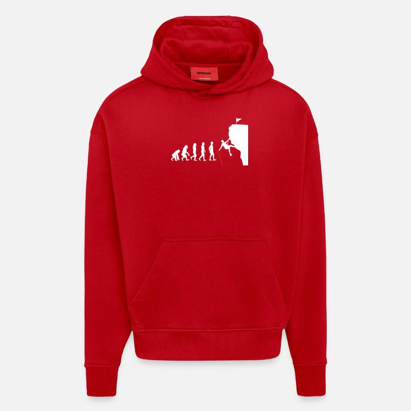 Evolution Klettern - Hoodie- made by SPREAD  - Rot