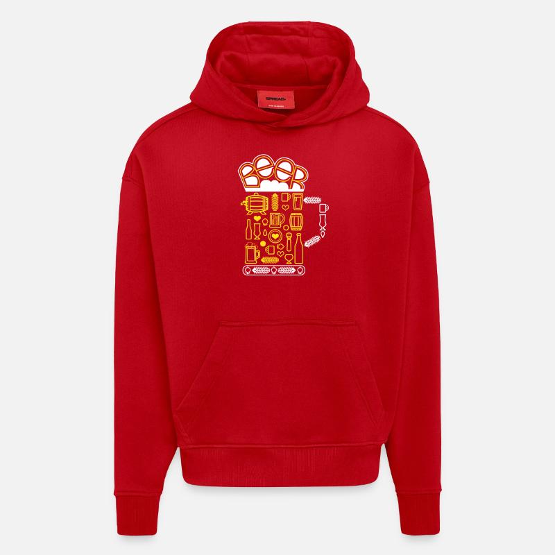 Bier Bier Craft Bier - Hoodie- made by SPREAD  - Rot