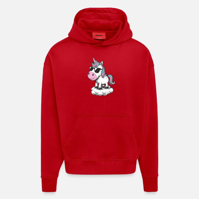 colles Einhorn - Hoodie- made by SPREAD  - Rot