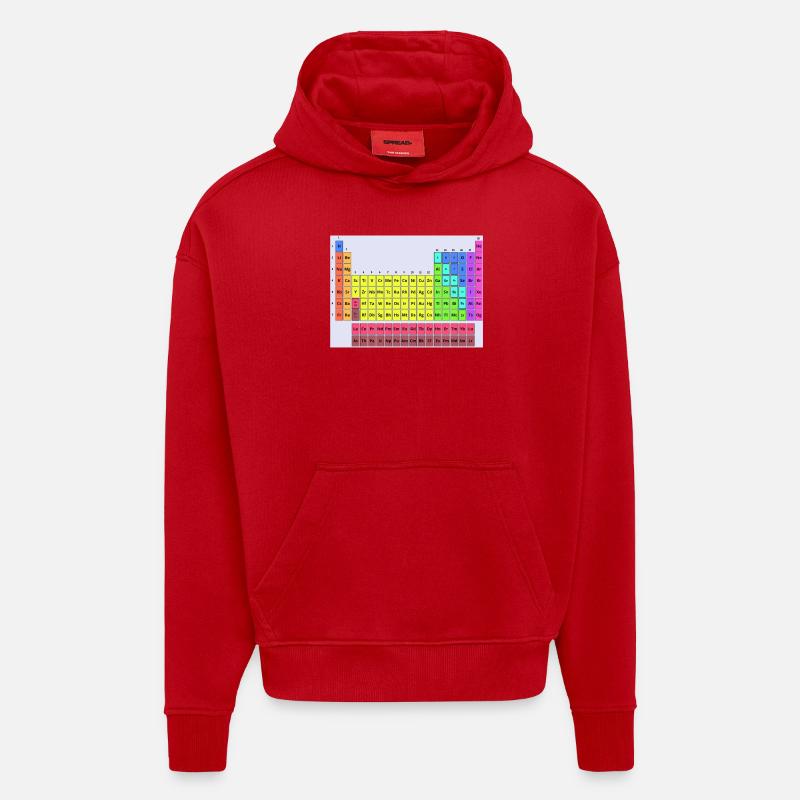 Periodic table - Hoodie- made by SPREAD  - red