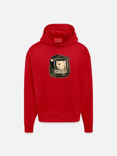 PORCH SHEET CALM - Hoodie- made by SPREAD - Rot