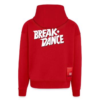 Tanzstil Breakdance Schriftzug - Hoodie- made by SPREAD  - Rot - Hinten