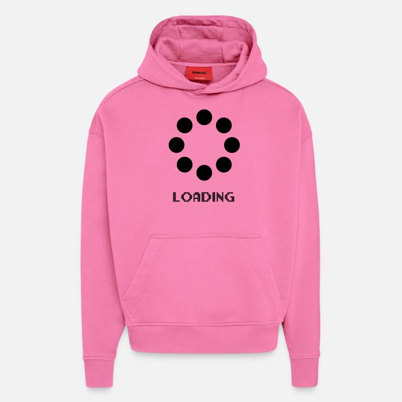 loading - Sweat à capuche bio épais oversize fabriqué en UE - AURA PINK
