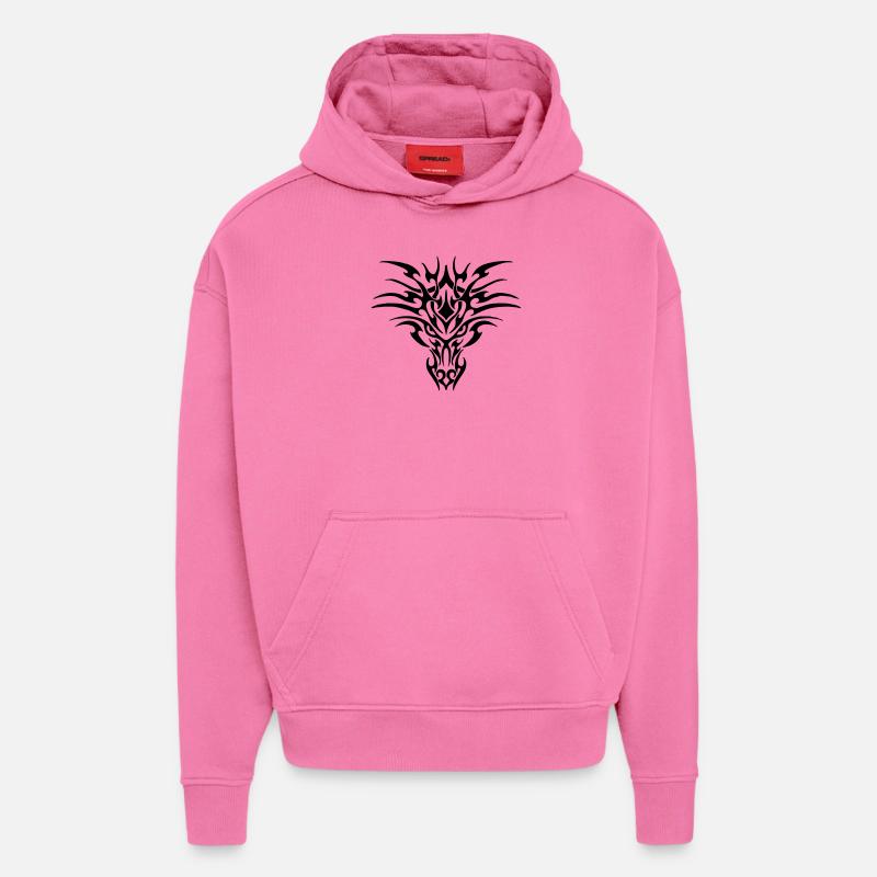 dragon - Hoodie- made by SPREAD  - AURA PINK