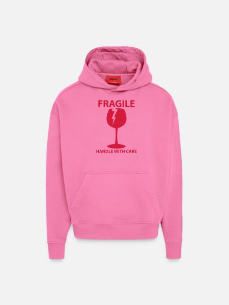 Handle Withe Care - Hoodie- made by SPREAD  - AURA PINK