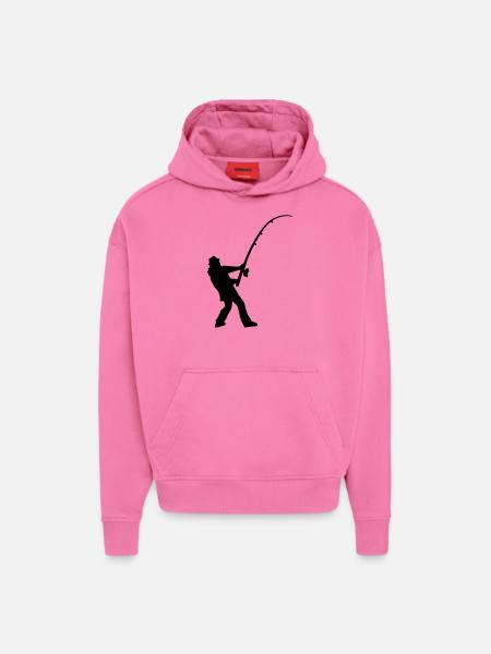 angler_silhouette_1 - Hoodie- made by SPREAD  - AURA PINK