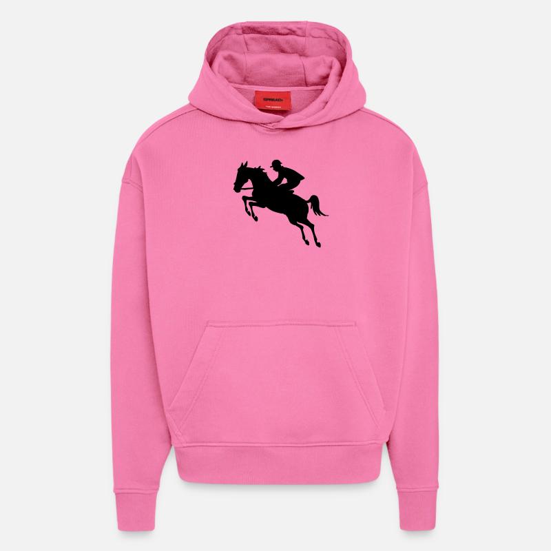 Reiter Springen - Hoodie- made by SPREAD  - AURA PINK