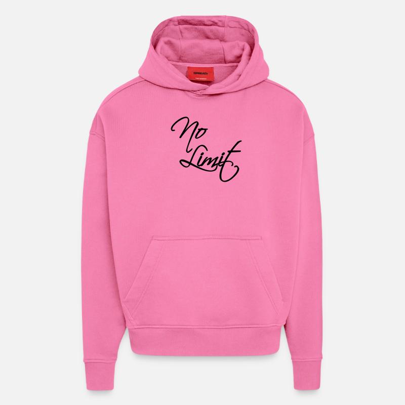No Limit - Sweat à capuche bio épais oversize fabriqué en UE - AURA PINK