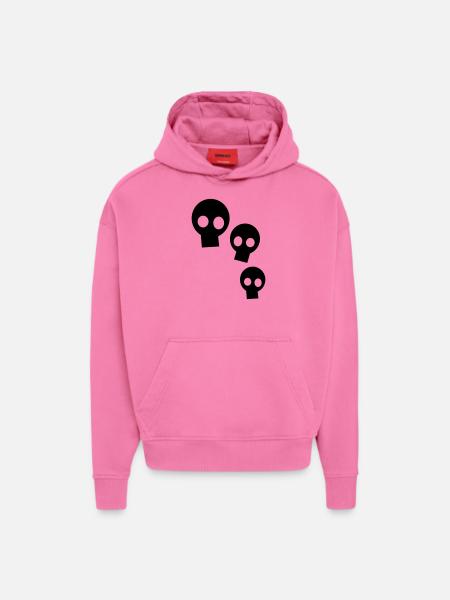 Three Skulls - Hoodie- made by SPREAD - AURA PINK