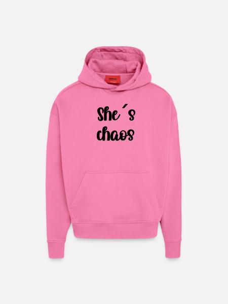 She s ́chaos - Hoodie- made by SPREAD  - AURA PINK