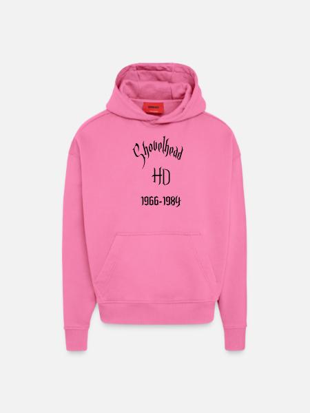 shovel head bj brust - Hoodie- made by SPREAD  - AURA PINK