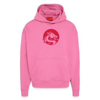 Drache - Hoodie- made by SPREAD  - AURA PINK - Vorne - Dylan (187cm)