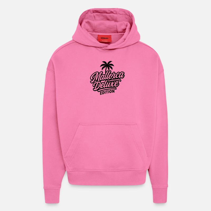 Majorque Édition Deluxe - Sweat à capuche bio épais oversize fabriqué en UE - AURA PINK