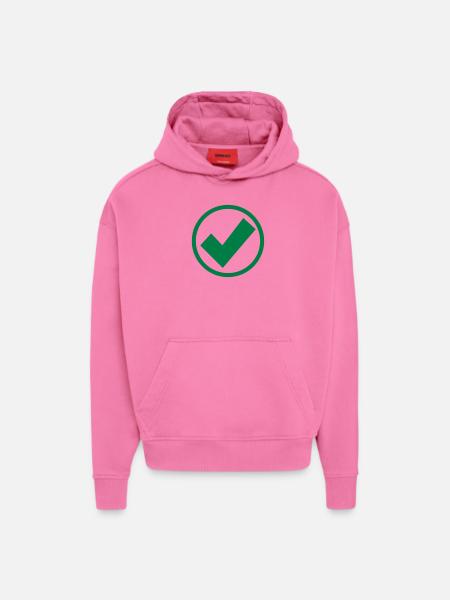 check - Hoodie- made by SPREAD  - AURA PINK