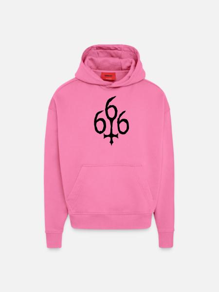 66 6 - Sweat à capuche bio épais oversize fabriqué en UE - AURA PINK