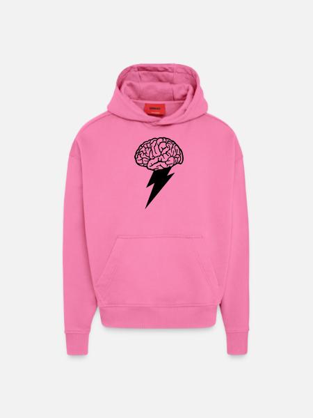 Brainstorm - Sweat à capuche bio épais oversize fabriqué en UE - AURA PINK