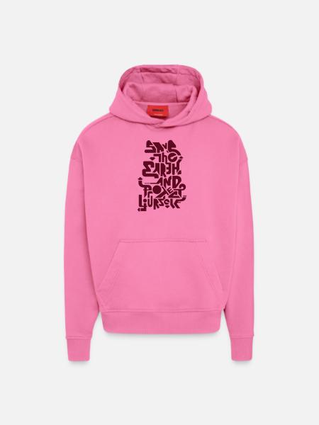 saveprotect_1f - Sweat à capuche bio épais oversize fabriqué en UE - AURA PINK