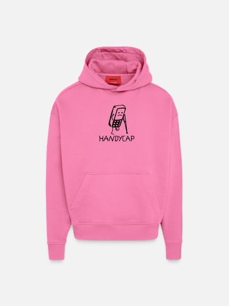 Handicap - Sweat à capuche bio épais oversize fabriqué en UE - AURA PINK