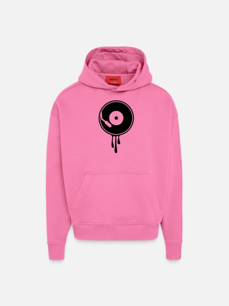 Vinyle chaud - Sweat à capuche bio épais oversize fabriqué en UE - AURA PINK