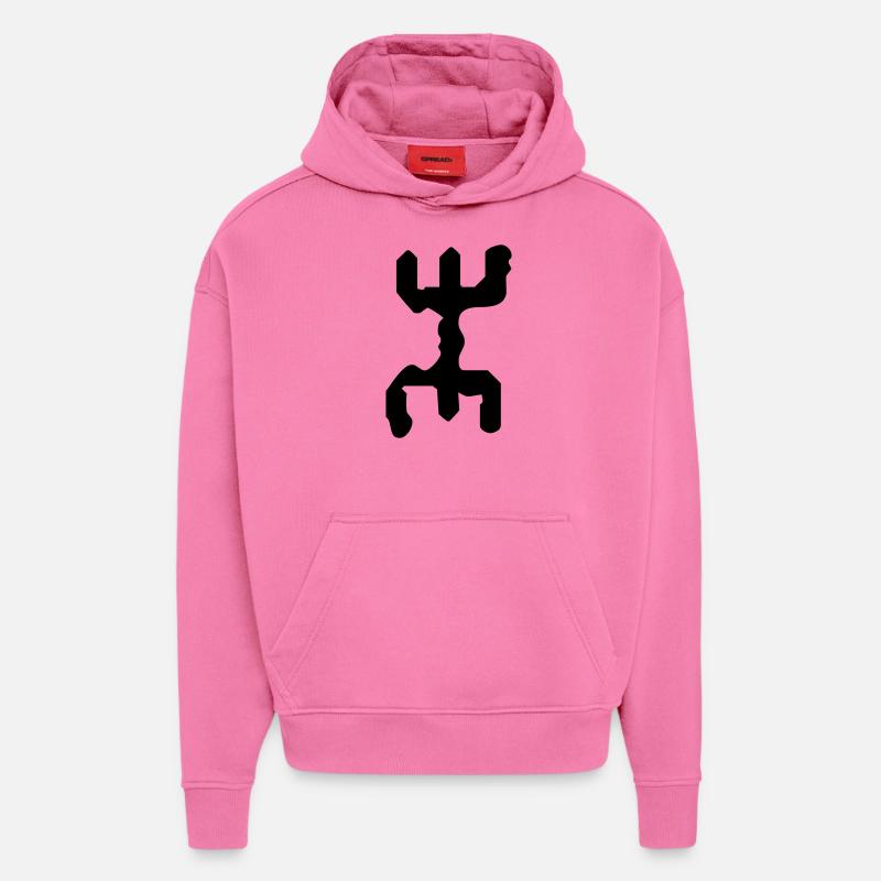 kabyle - Sweat à capuche bio épais oversize fabriqué en UE - AURA PINK