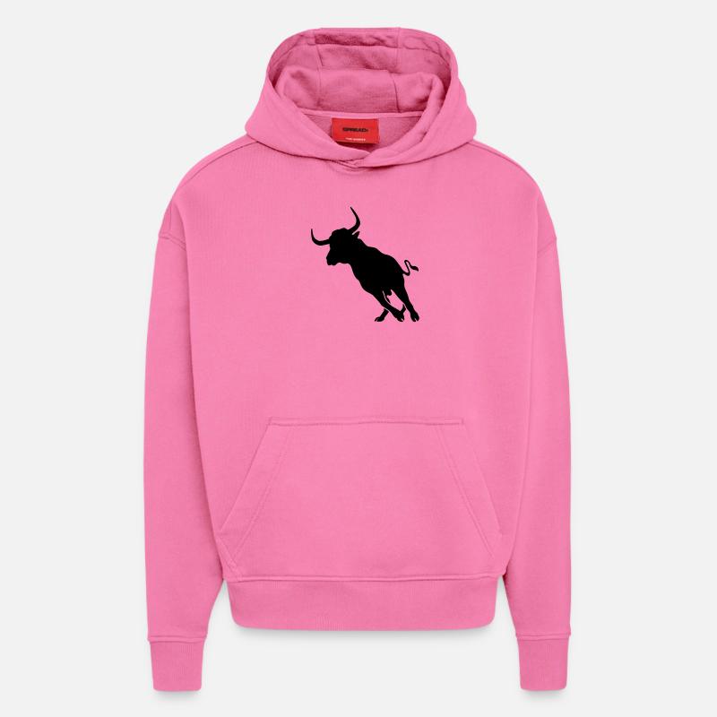 bull - Hoodie- made by SPREAD  - AURA PINK