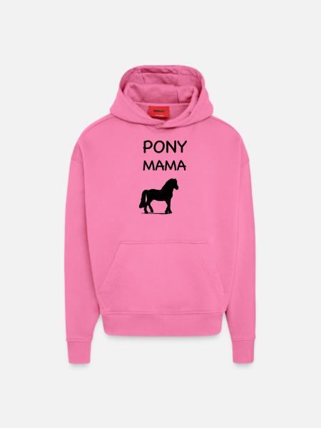 pony mama - Hoodie- made by SPREAD - AURA PINK