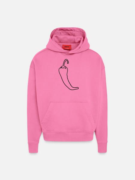 Les piments Chili chaud chaud - Sweat à capuche bio épais oversize fabriqué en UE - AURA PINK