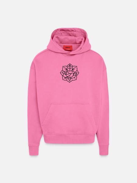 Ganesha Elephant No.02_1c - Hoodie- made by SPREAD  - AURA PINK