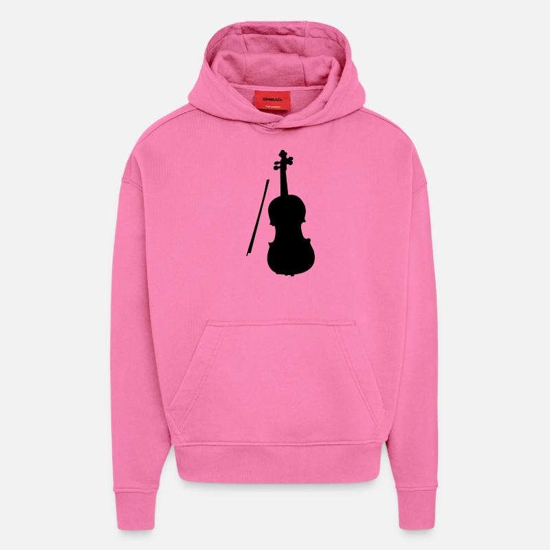 Violon Violon - Sweat à capuche bio épais oversize fabriqué en UE - AURA PINK