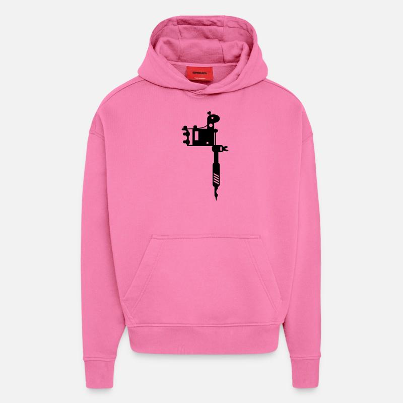 Tattoo Tätowiermaschine - Hoodie- made by SPREAD  - AURA PINK