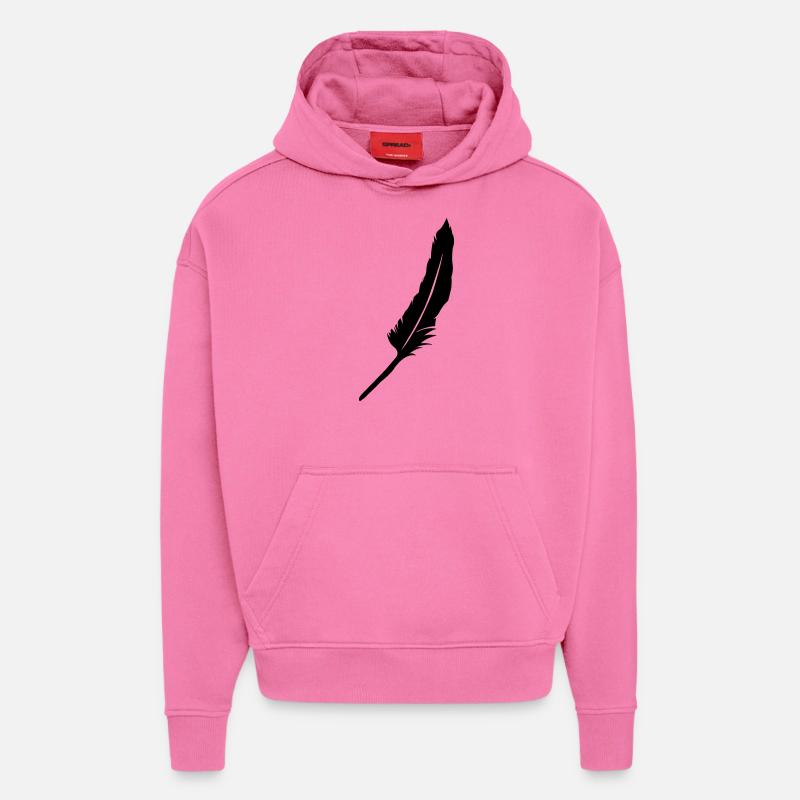 feder - Sweat à capuche bio épais oversize fabriqué en UE - AURA PINK