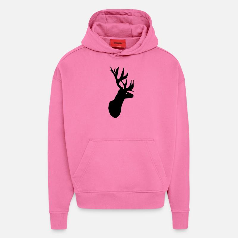 Hirsch - Geweih - Hoodie- made by SPREAD  - AURA PINK