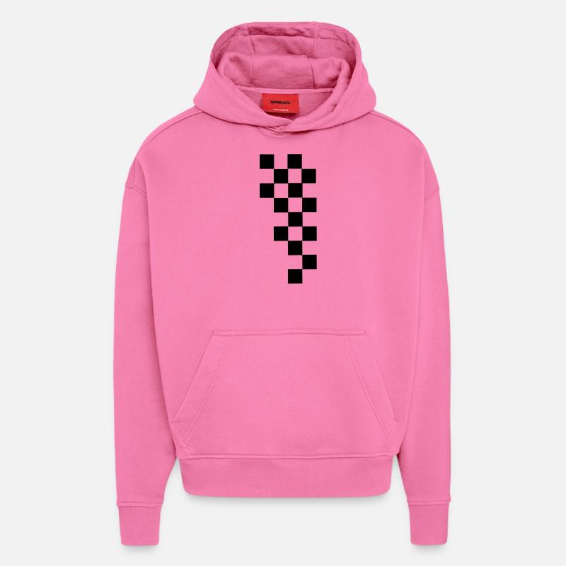 RACING FLAG - Hoodie- made by SPREAD  - AURA PINK