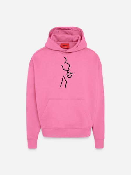 saxophon spieler - Hoodie- made by SPREAD - AURA PINK