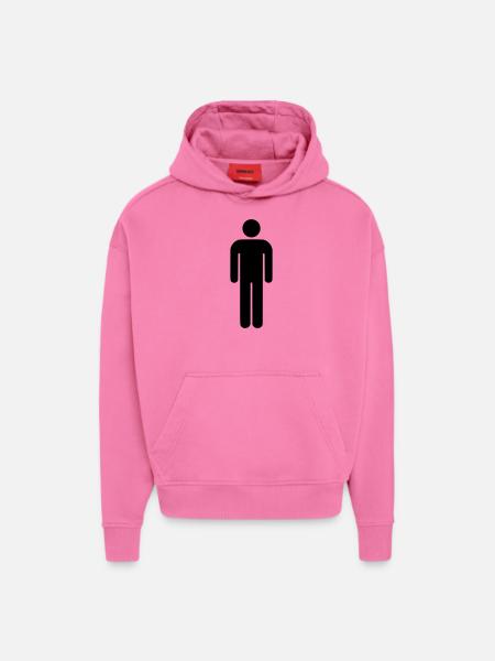 Man - WC - Sweat à capuche bio épais oversize fabriqué en UE - AURA PINK