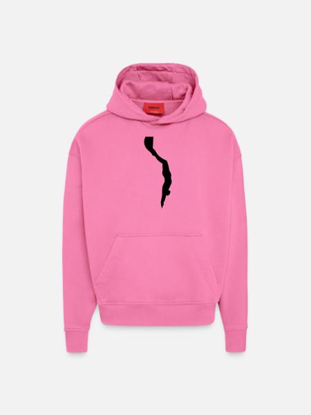 Freediver Silhouette - Hoodie- made by SPREAD  - AURA PINK
