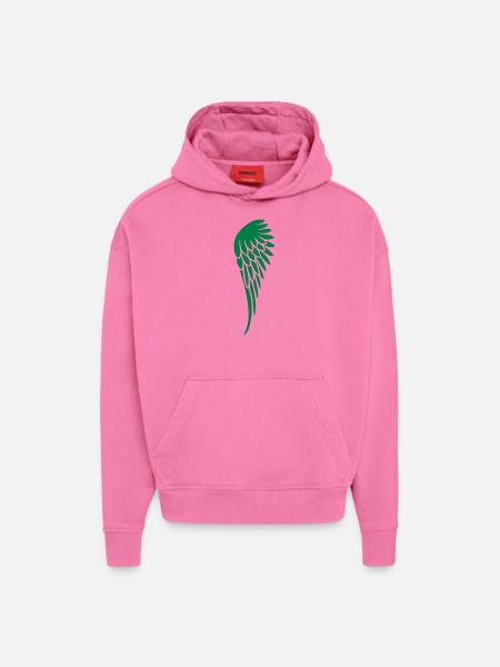 fluegel_links - Hoodie- made by SPREAD  - AURA PINK