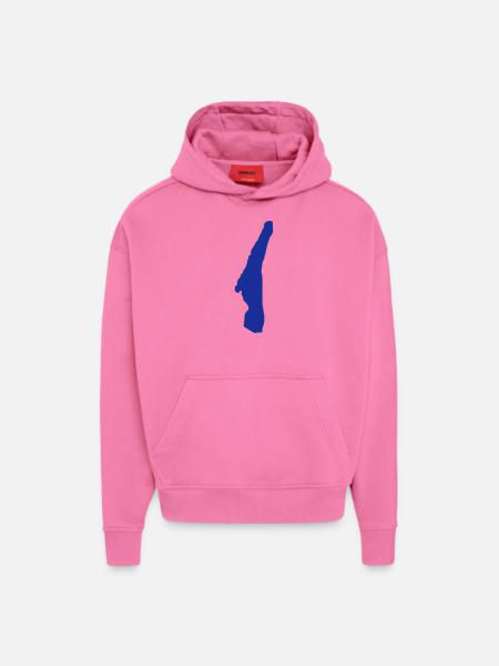 Le lac de Starnberg - Sweat à capuche bio épais oversize fabriqué en UE - AURA PINK