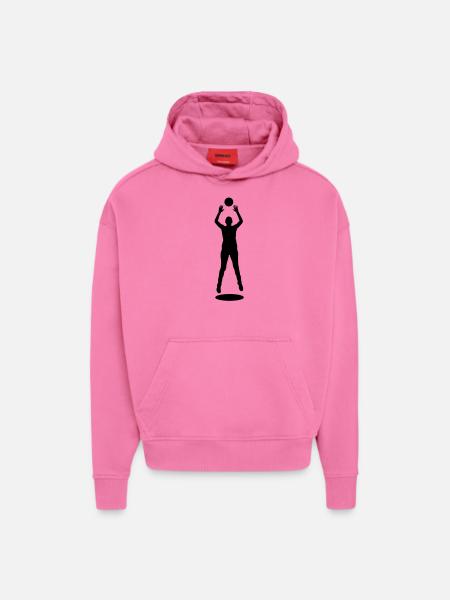 Volleyball Setter Silhouette - Hoodie- made by SPREAD - AURA PINK