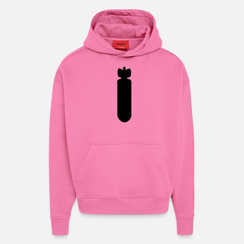 bide - Sweat à capuche bio épais oversize fabriqué en UE - AURA PINK